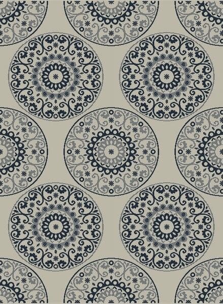 Dynamic Rugs PIAZZA 6497-5501 Beige and Blue